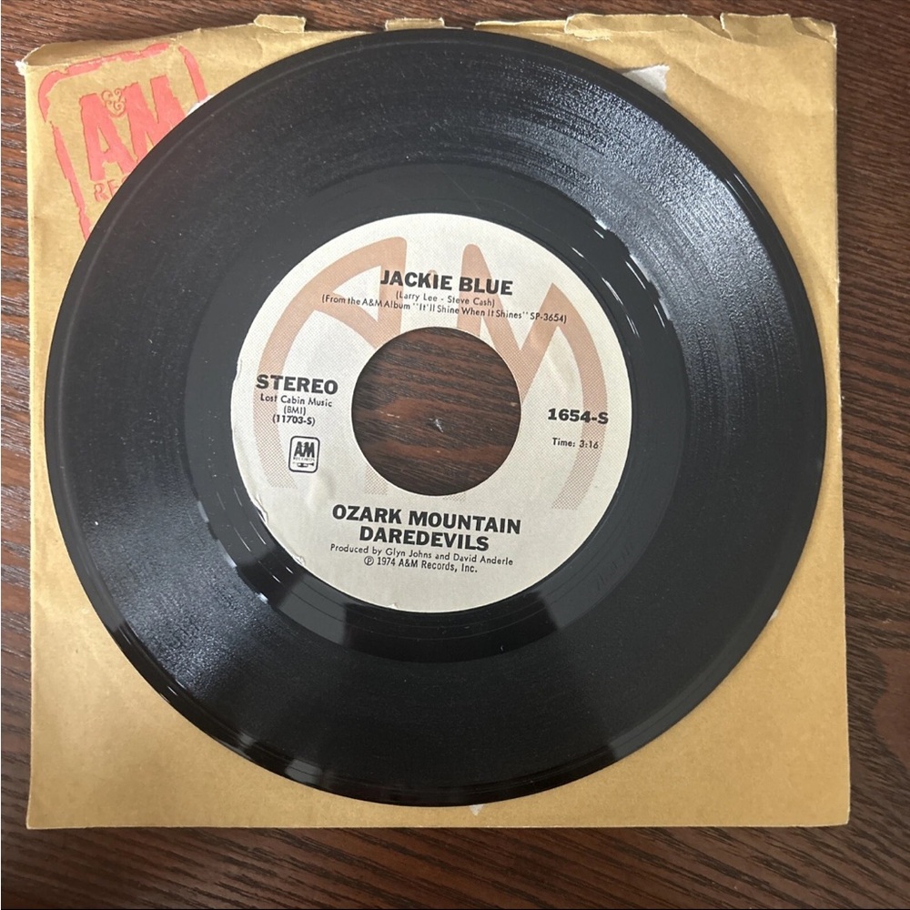 Ozark Mountain Daredevils Vinyl Record 45rpm 7”- Jackie Blue, Better Days